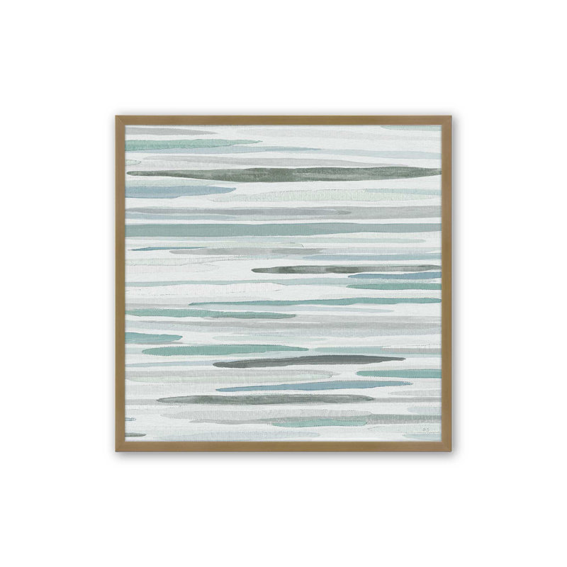 Cresting Calm v1, Papier avec cadre simple brossé doré, H 17,75 po x l 17,75 po x P 1,25 po