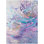 Tapis abstrait bleu / mauve tissé à la machine