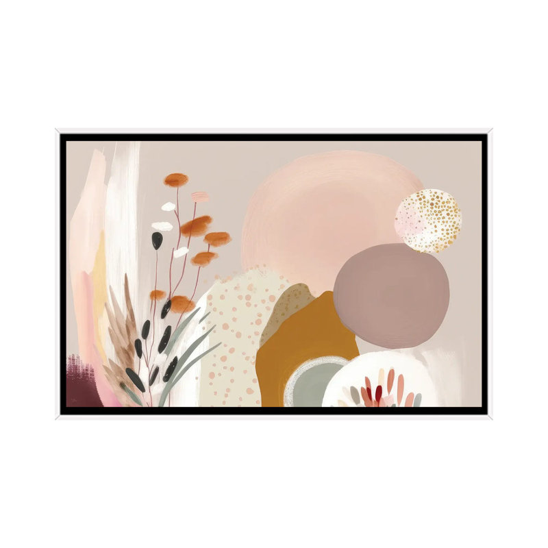Beautiful Nature Forms, White Floater Framed Canvas, 18" H x 26" W x 1.5" D, No Mat