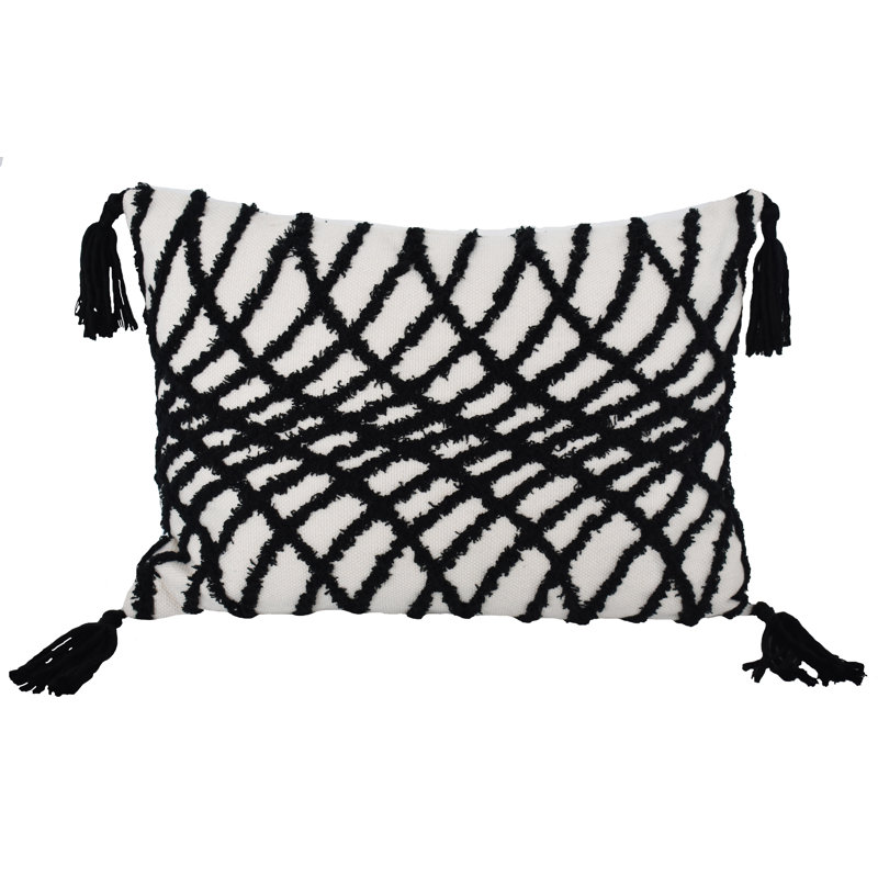 White Cotton Embroidered Rectangular Pillow Set