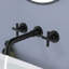 Robinet de lavabo de salle de bain mural à 2 poignées Topcraft -71911812
