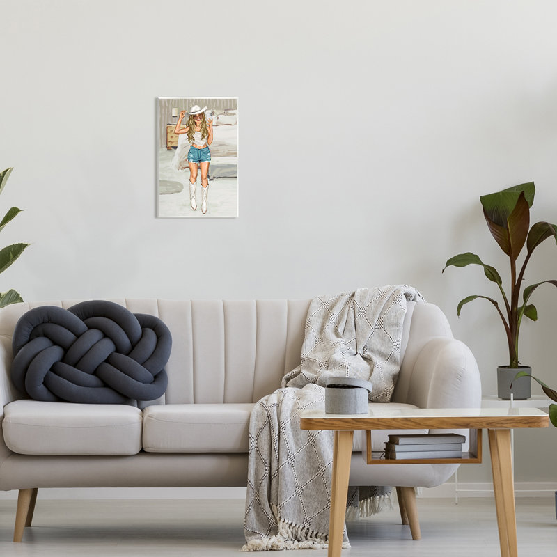 Portrait de cow-boy par Ziwei Li, H 15 po x l 10 po x P 0,5 po
