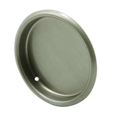Closet Door Finger Pull, 2-1/8 in., Satin Nickel Finish (2 Pack)