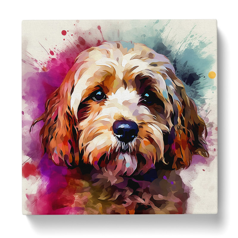 Cockapoo Digital No.1 - No Frame Print, 50cm H x 50cm W x 3cm D