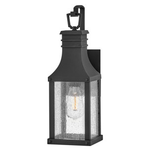Beacon Hill 18" H Seeded Glass Outdoor Wall Lantern