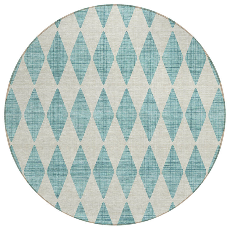 Fayme Washable Geometric Indoor / Outdoor Rug