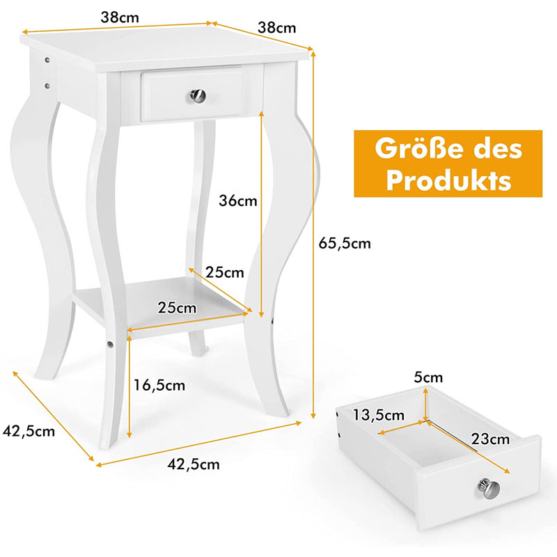 Tarango End Table, White