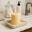 Creative Home Natural Champagne Marble Boat Shaped Candle Holder Tray Accessory Organize Tray Bathroom Countertop Organizer-1029668080-1029484399