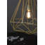 Adreanne 1 - Brass Statement Pendant Light – Industrial Metal Geometric Cage Ceiling Lamp-191652165