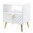 High Gloss End Table With Shelf