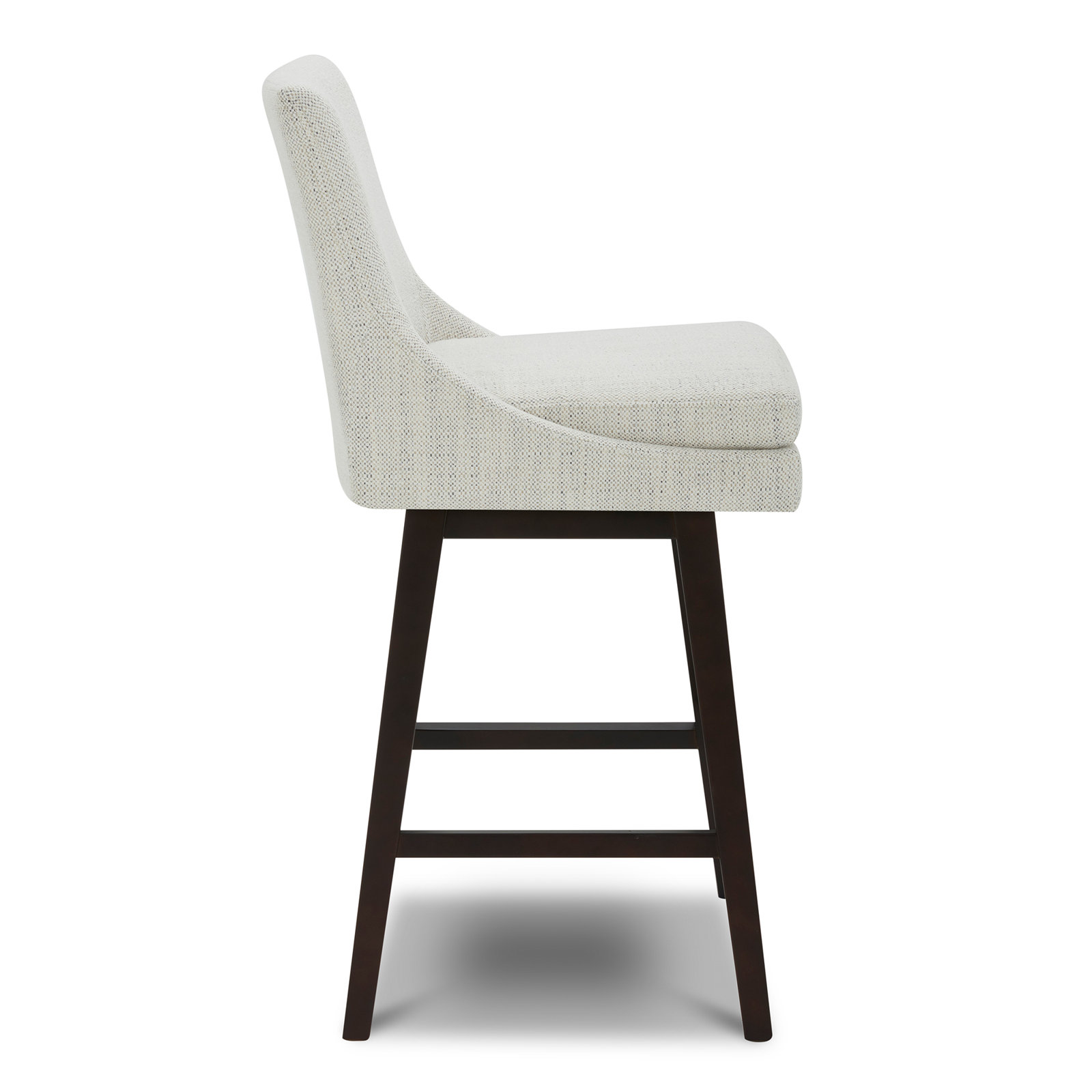 Zahara Swivel Bar Stool, Prestige Ivory Basketweave/Brown, Bar Stool (30” Seat Height)