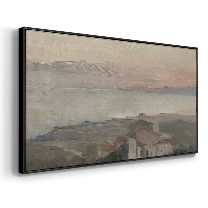 Série paysage - CML XXV - Toile tendue avec châssis encadré - Prêt à être accroché, H 21 po x l 41 po, Noir