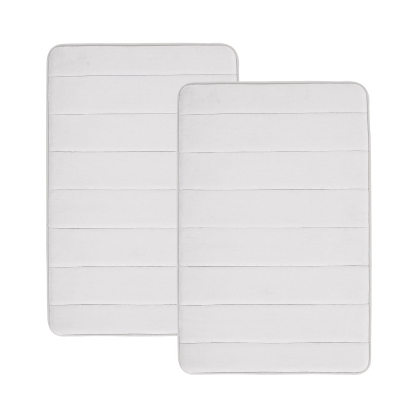 Tapis pour salle de bain en mousse viscoélastique, L 17 po x L 24 po, Brun clair