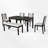 Huldah 6 - Person Four Leg Base Dining Set-1347198780