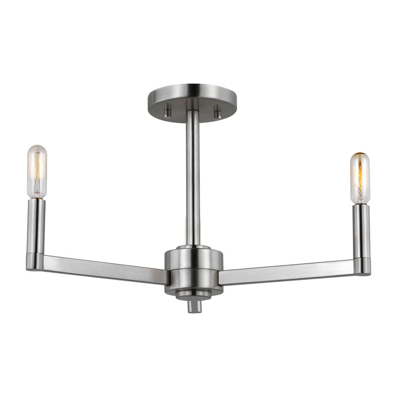 Fullton 3 - Light Semi Flush Mount, Brushed Nickel