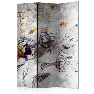 135cm W x 172cm H 3 - Panel Wood Folding Room Divider