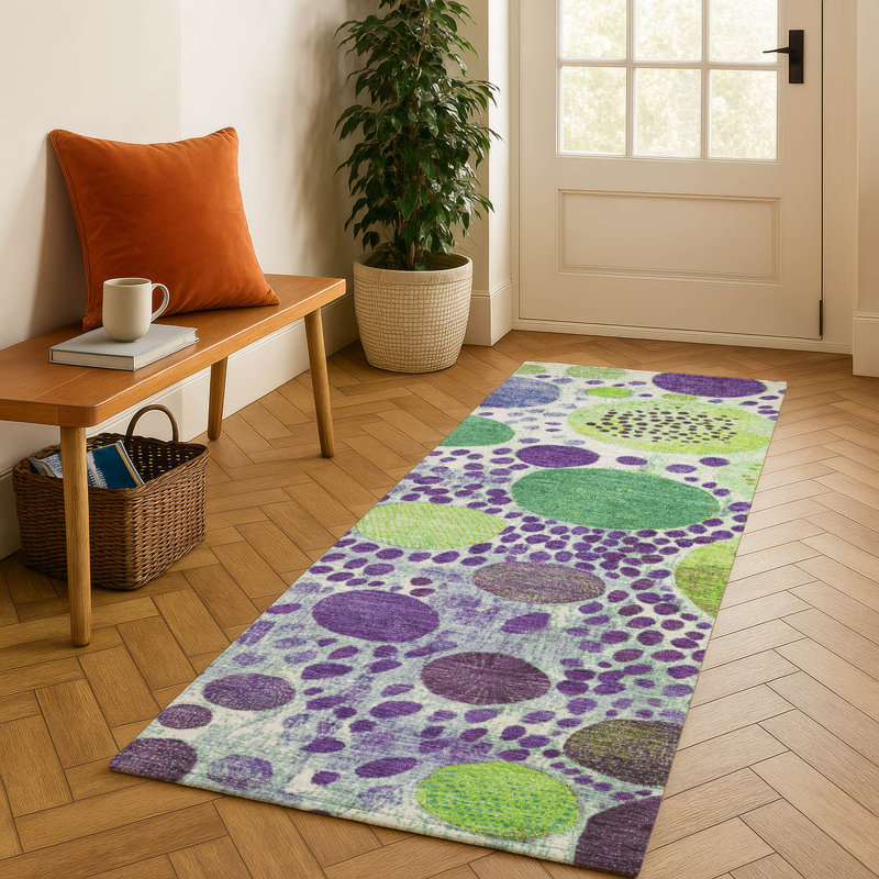 Premium Machine Washable Farolt AMF1895 Geometric Rug/AMF1895PP, Runner 2'3" x 7'6"