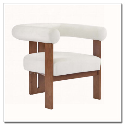 Fauteuil d'appoint rembourré en velours