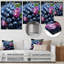 Art mural en métal mauve et bleu-101154354