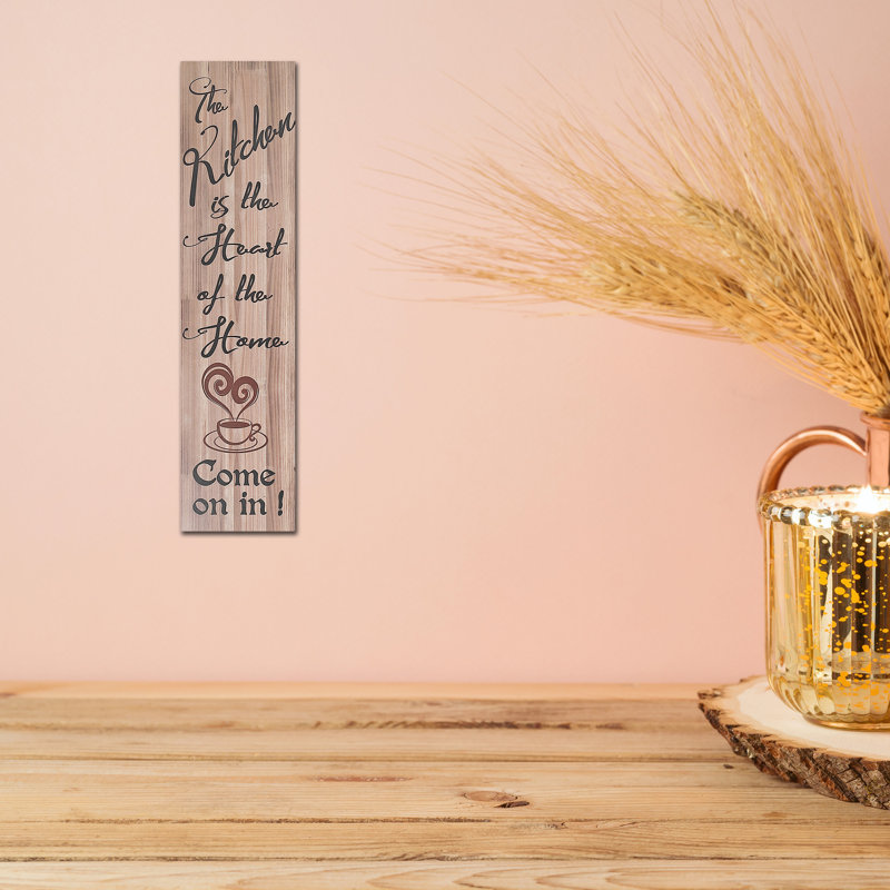 Décoration murale en panneau de fibres à densité moyenne «Kitchen Is Heart of the Home»