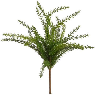 3 pièces 17 "cèdre buisson avec 18 frondes - vert faux feuillage