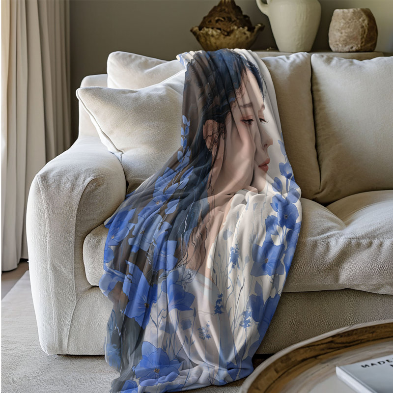 Petal Princesses Affair - Couverture Sherpa de qualité supérieure 1 pièce, Grand lit