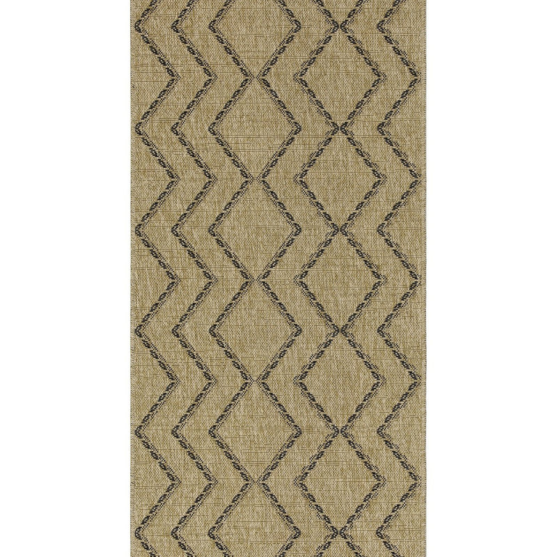 Indoor/Outdoor Area Rug, Rectangle 7'10" x 10'3", Natural/Black
