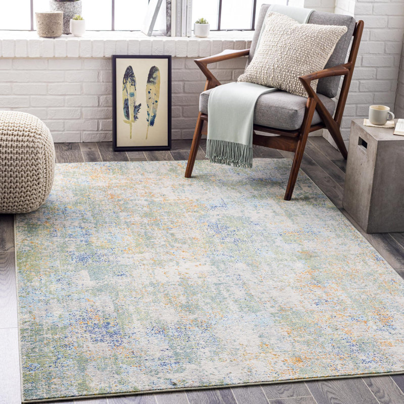 Mcneel Abstract Machine Woven Area Rug , Rectangle 8'10" x 12'