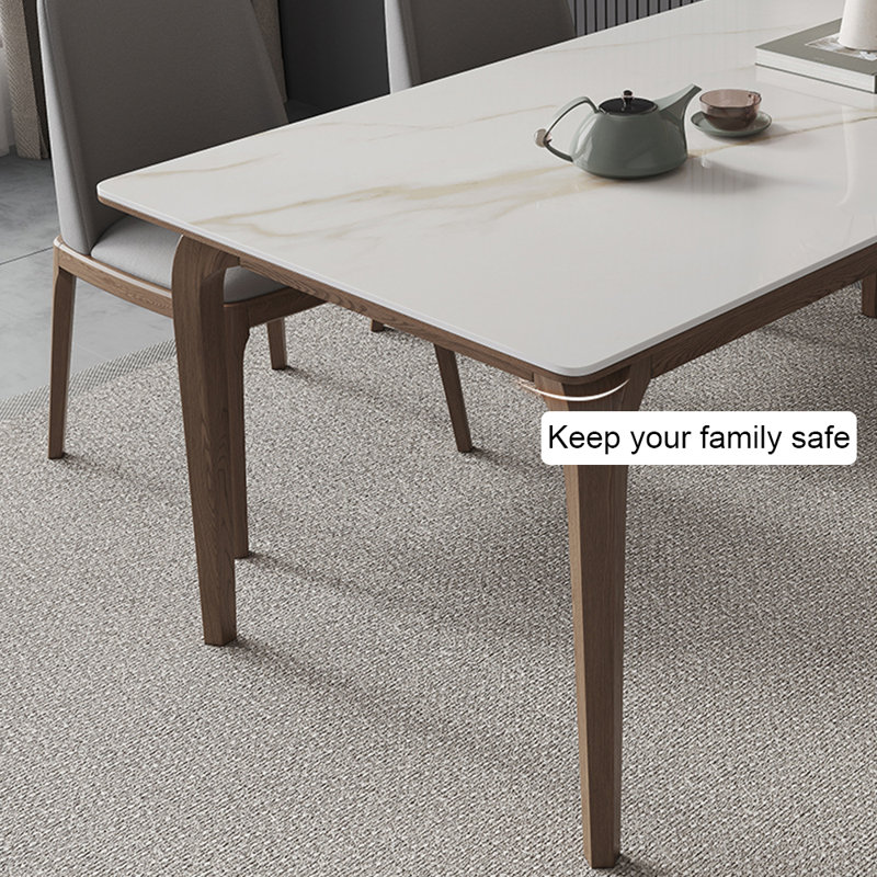 Small household rectangular solid wood table set, 29.52"H x 78.74"L x 35.43"W