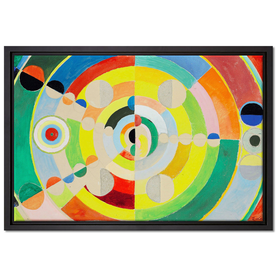 Gerahmter Kunstdruck Leinwandbild Scheiben-Relief von Robert Delaunay