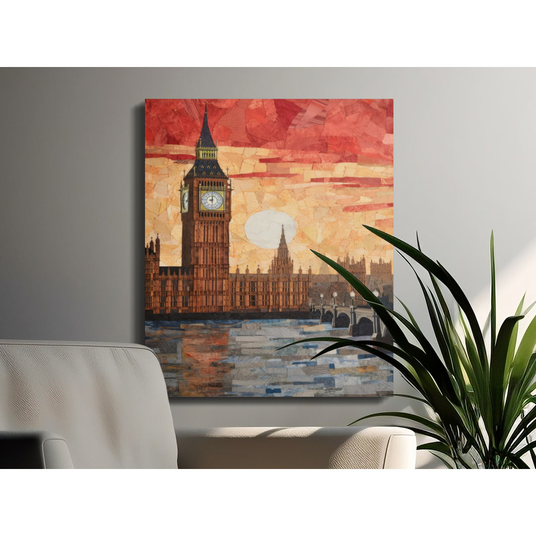 London Skyline Canvas Wall Art, Westminster Palace, Big Ben, Gallery Wrapped Canvas Print, Ready to Hang, Archival Quality, Modern decor
