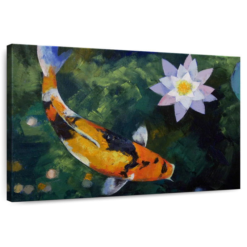 Brama Showa Koi et nénuphar, H 32 po x l 48 po