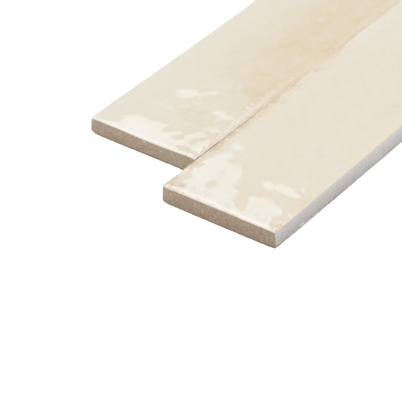 Lucca 2.5" x 9.5" Italian Porcelain Subway Tile, Ivory Off-White