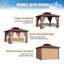 12 pi. L 12 pi. D Pavillon de jardin en aluminium