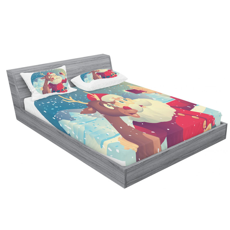 Microfiber Sheet Set, Queen Sheet Set with Fitted Sheet