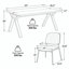 Ensemble de salle à manger rectangulaire 63 po avec chaises en similicuir courbé-962719915-962719916