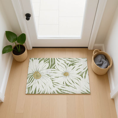 Machine Washable Indoor/Outdoor Oliveras ACN2263 Floral Rug