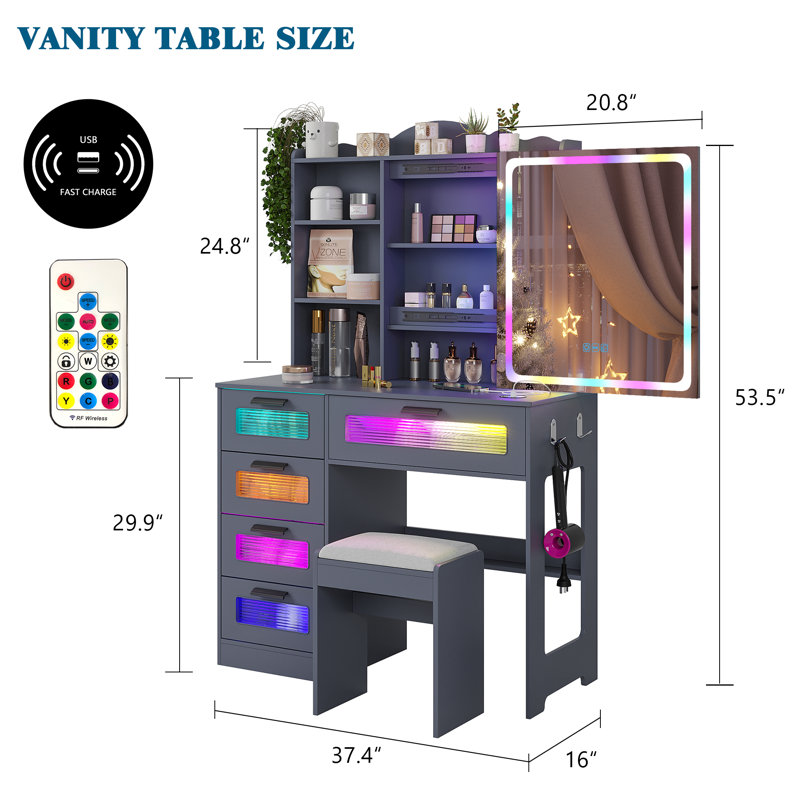 Lieliea Vanity, Gray