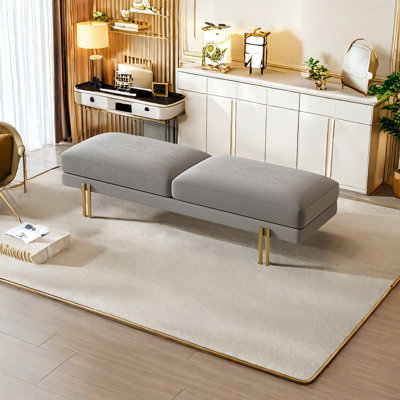 Latanya Genuine Leather Upholstered Bench