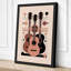 Guitar and Frequencies Modern 1 Piece Wrapped Canvas Wall Art-826736833-826736846