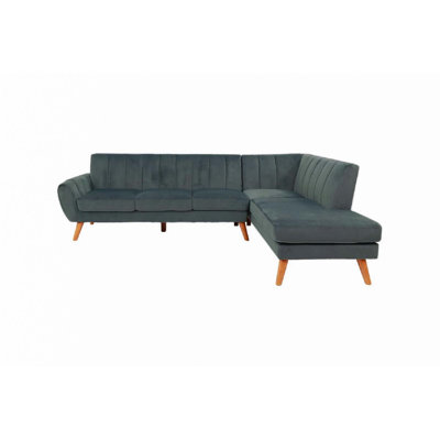 2-Pcs Velvet Sectional Set Living Room