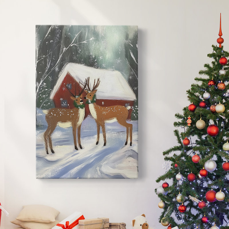 Art des Fêtes de Noël - Toile tendue avec châssis CDL XXII, H 18 po x l 12 po
