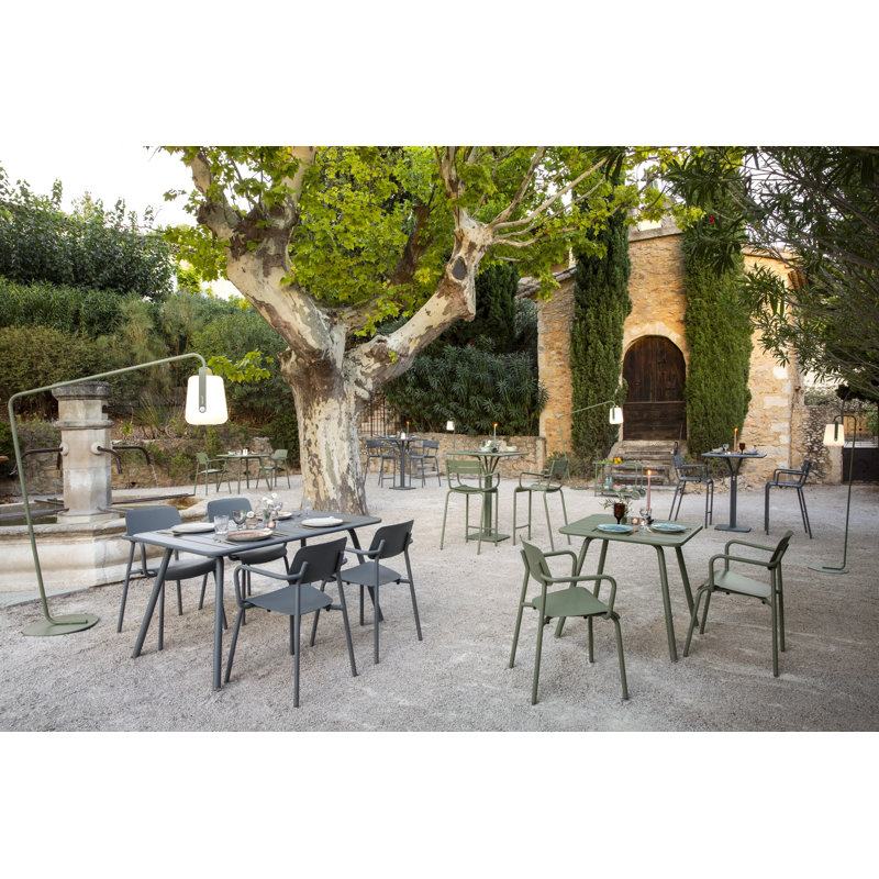 Luxembourg Outdoor Dining Table, Storm Gray, 31.5" W x 56.5" L x 29" H
