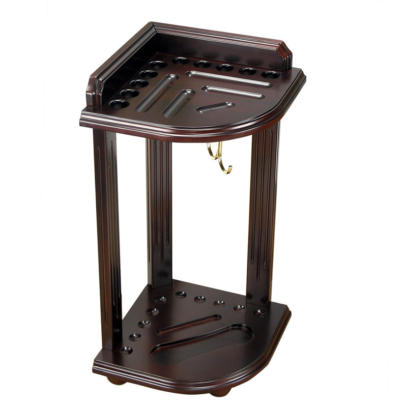 The Level Best Wood Pool Cue Rack, Traditional Mahogany