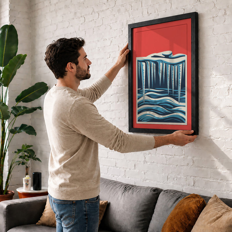 Stories Flow Modern - Framed Print, A3 - 42.0 x 29.7 cm, Black