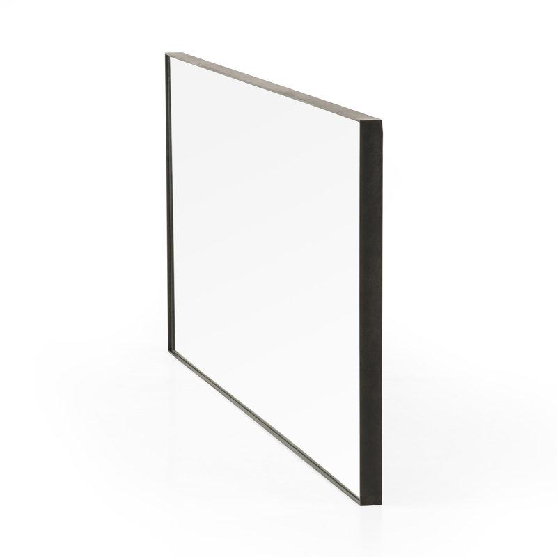 Bellvue Rectangle Metal Mirror, Black