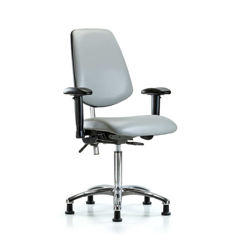 Chaise de tâches ergonomique Octavia, Colombe, Patins, Inclus