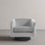 Velvet Upholstered Swivel Barrel Chair-908187378