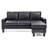 Como Faux Leather L-Shaped Sectional Reversible-776853300