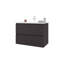 Meuble-lavabo flottant avec deux tiroirs et lavabo-1276695384